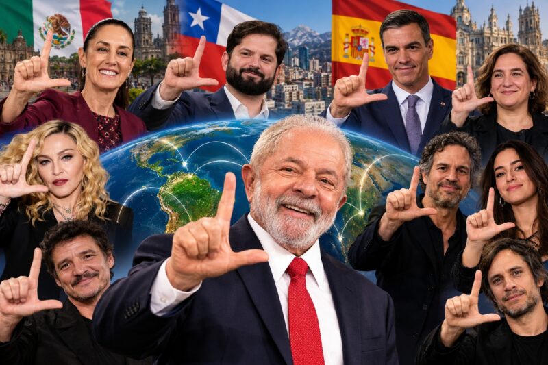 O gesto “Faz o L”, associado a Lula, repercute entre políticos e personalidades internacionais.